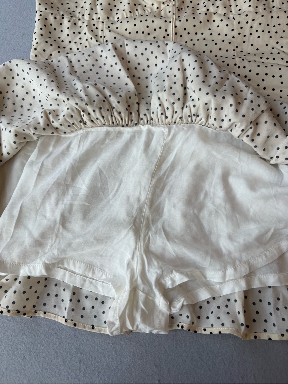 Altar’d State Maisie Ivory & Black Polka Dot Tiered Dress NWT Sz XL - Picture 8 of 9